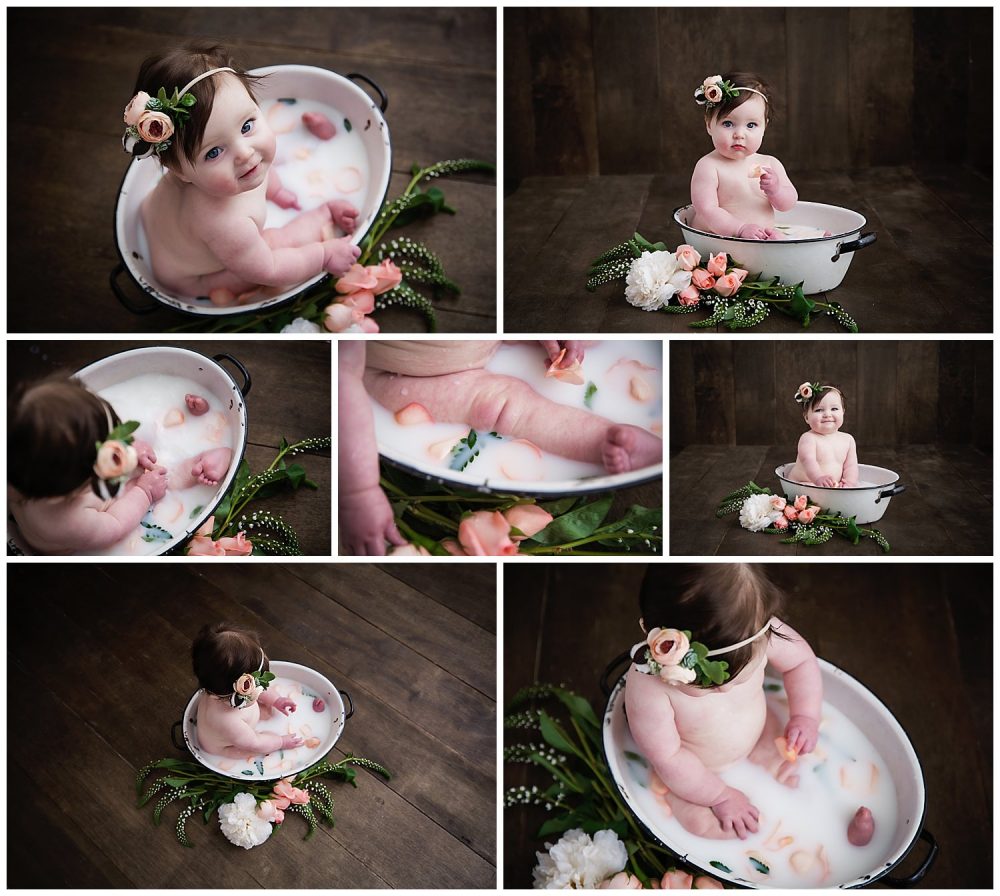 baby milk bath photos
