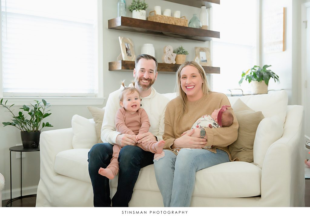 first family photo for in home newborn session