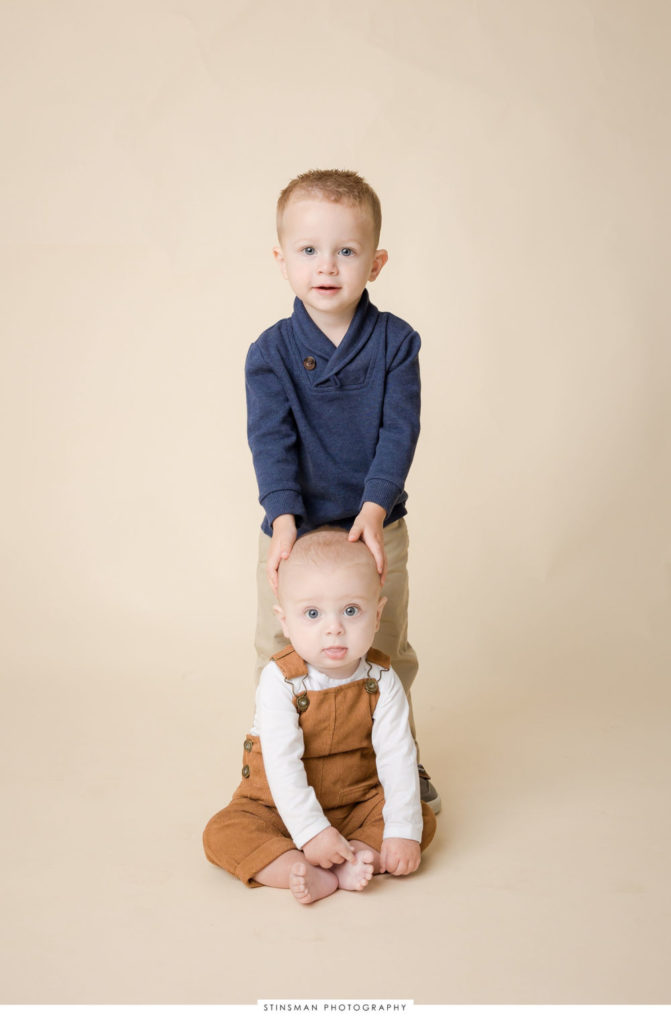 Brothers posing at their family photoshoot