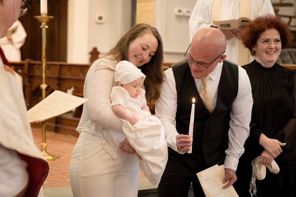 8 month old baby girl at her baptism