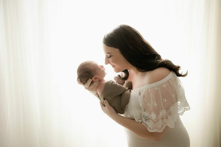 Brown Maternity and Newborn Session