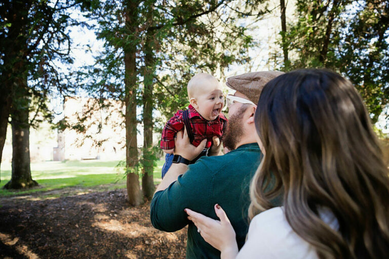 Newborn and Fall Family Session
